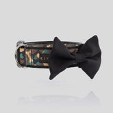 COLLAR SÚPER ANCHO CORBATÍN NEGRO / CAMO VERDE
